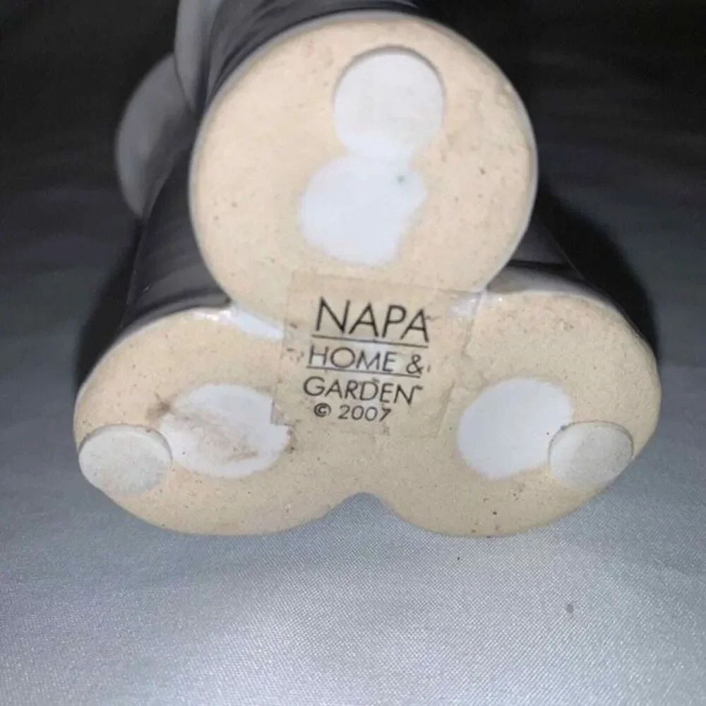 Vase White Pottery Napa Home and Garden 6 Inch‎ 3 Bud Vase